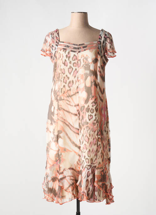 Robe mi-longue beige FRANCE RIVOIRE femme