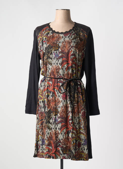 Robe mi-longue noir GRIFFON pour femme