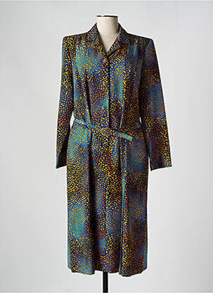 Robe mi-longue manches longues manches longues bleu IMPULSION femme
