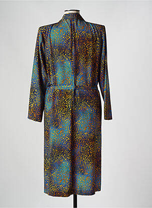 Robe mi-longue manches longues manches longues bleu IMPULSION femme