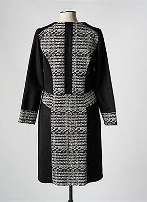 Robe mi-longue manches longues manches longues noir FRANCE RIVOIRE femme