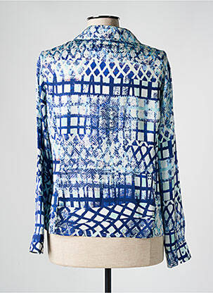 Chemisier coupe cintrée manches longues bleu KARTING femme