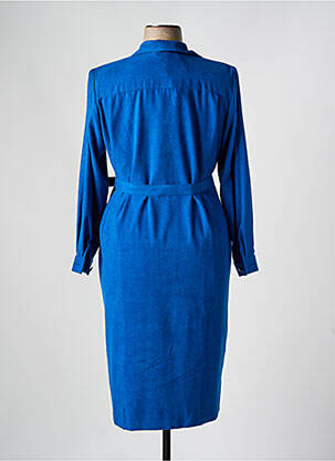 Robe mi-longue manches longues manches longues bleu CHARLES GUITARD femme