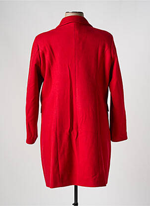 Manteau long coupe cintrée sans capuche rouge MERI & ESCA femme