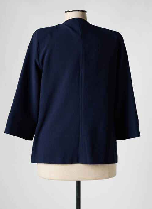 Veste chic tissage crêpe bleu FRANCE RIVOIRE femme