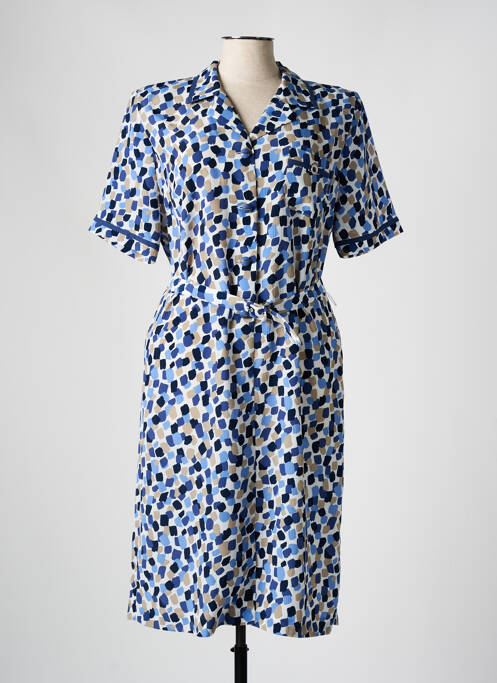 Robe mi-longue bleu FRANCE RIVOIRE pour femme