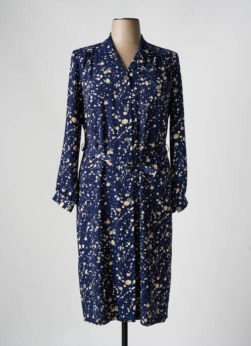 Robe mi-longue bleu FRANCE RIVOIRE pour femme