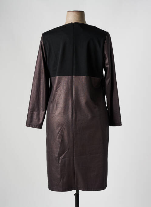 Robe mi-longue marron FRANCE RIVOIRE pour femme