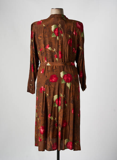 Robe mi-longue marron GUITARD pour femme