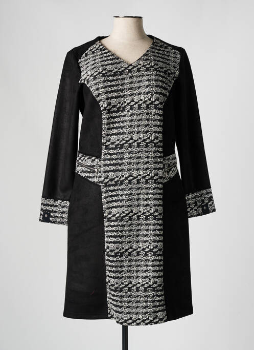 Robe mi-longue noir FRANCE RIVOIRE pour femme