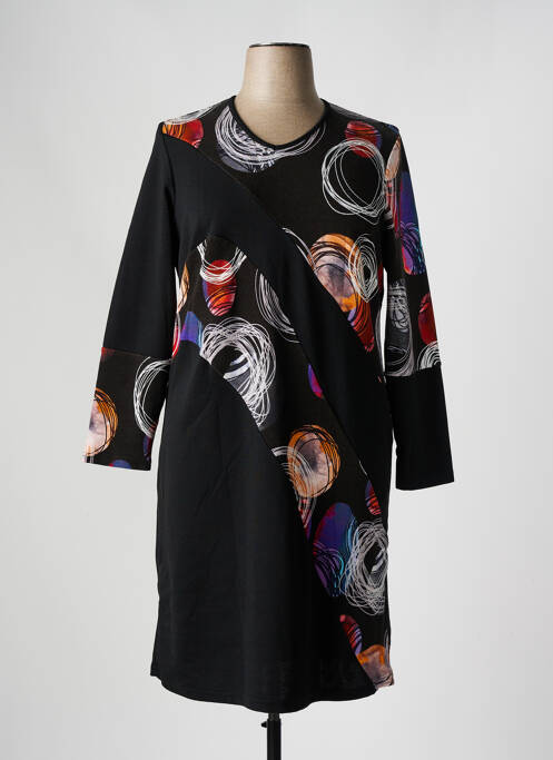 Robe mi-longue noir FRANCE RIVOIRE pour femme