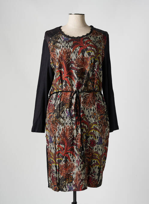 Robe mi-longue noir GRIFFON pour femme