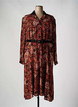 Robe longue manches longues manches longues marron CHARLES GUITARD femme