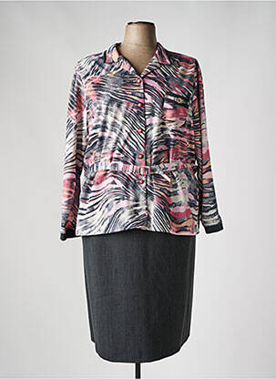 Ensemble robe type de veste casual gris FRANCE RIVOIRE femme
