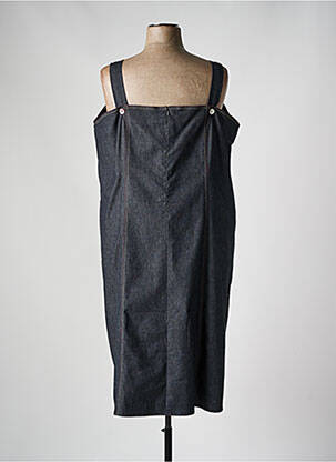 Robe mi-longue fermeture zippée au dos fines bretelles bleu GUITARD femme