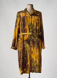 Robe longue manches longues manches longues jaune FRANCE RIVOIRE femme