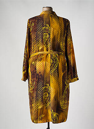 Robe longue manches longues manches longues jaune FRANCE RIVOIRE femme