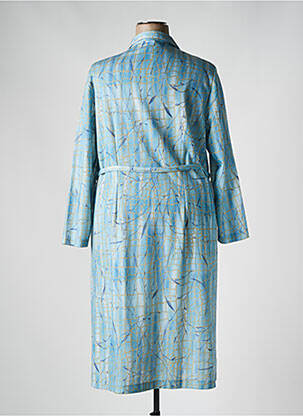 Robe mi-longue imprimé fantaisie manches longues bleu IMPULSION femme