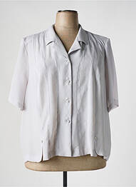 Chemisier manches courtes manches courtes gris FRANCE RIVOIRE femme