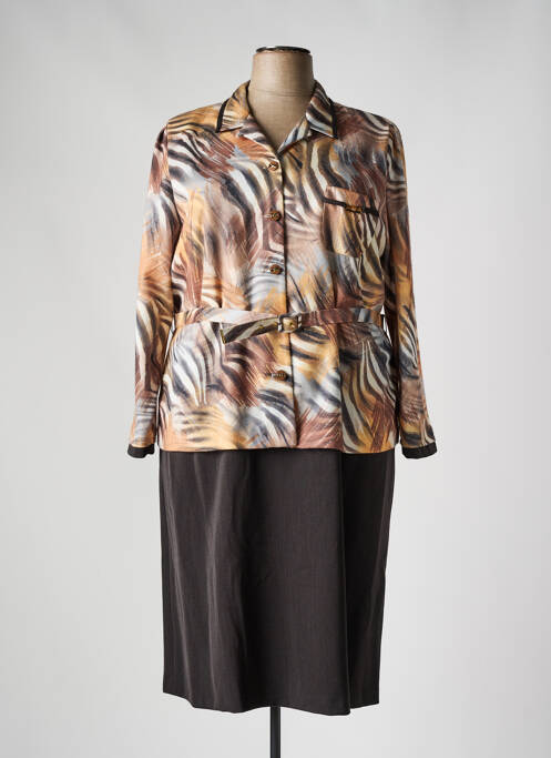 Ensemble robe marron FRANCE RIVOIRE pour femme