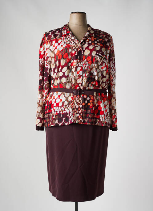 Ensemble robe marron FRANCE RIVOIRE pour femme