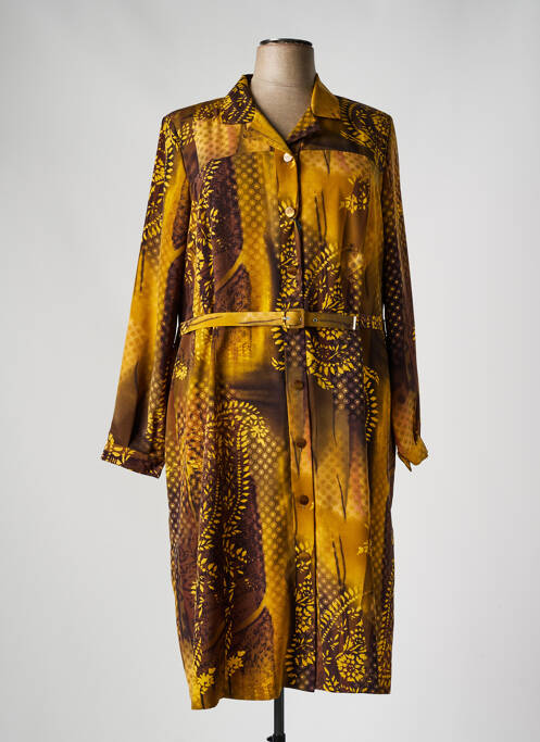 Robe longue jaune FRANCE RIVOIRE pour femme