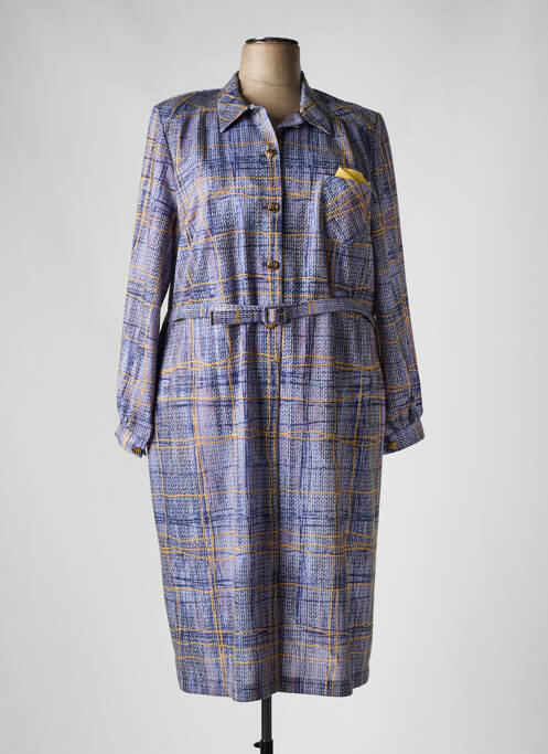 Robe mi-longue bleu FRANCE RIVOIRE pour femme