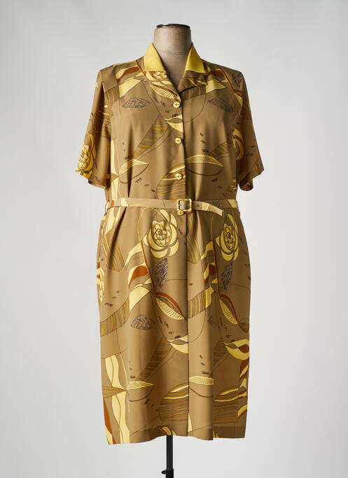 Robe mi-longue jaune IMPULSION pour femme