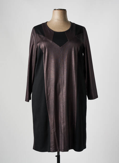 Robe mi-longue marron FRANCE RIVOIRE pour femme