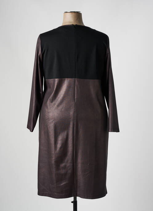 Robe mi-longue marron FRANCE RIVOIRE pour femme