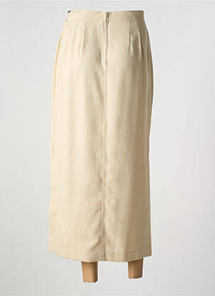 Jupe longue fermeture zippée au dos beige SARAH B femme