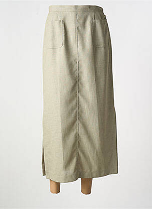 Jupe longue fermeture zippée au dos vert SARAH B femme