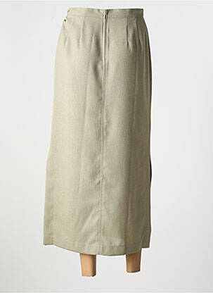 Jupe longue fermeture zippée au dos vert SARAH B femme