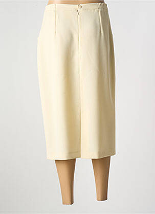 Jupe mi-longue coupe droite beige FRANCE RIVOIRE femme