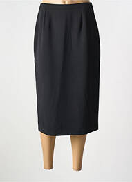 Jupe mi-longue coupe droite noir FRANCE RIVOIRE femme