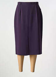 Jupe mi-longue coupe droite violet SARAH B femme