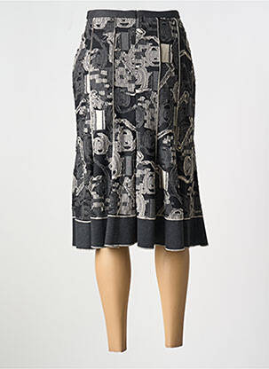Jupe mi-longue coupe évasée gris FRANCE RIVOIRE femme