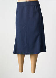 Jupe mi-longue coupe évasée bleu FRANCE RIVOIRE femme