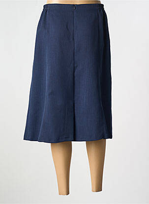 Jupe mi-longue coupe évasée bleu FRANCE RIVOIRE femme