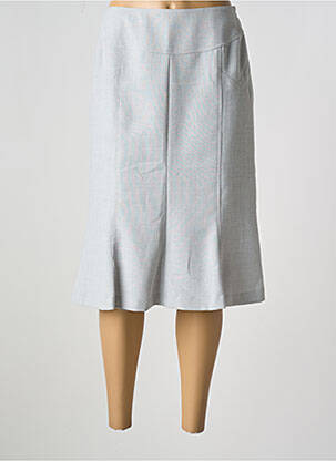 Jupe mi-longue coupe évasée gris FRANCE RIVOIRE femme