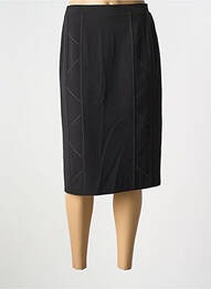 Jupe mi-longue coupe droite noir GRIFFON femme