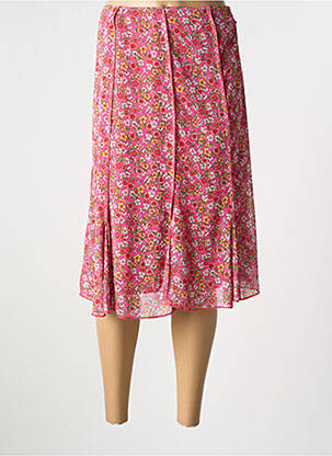 Jupe mi-longue coupe évasée rose GRIFFON femme
