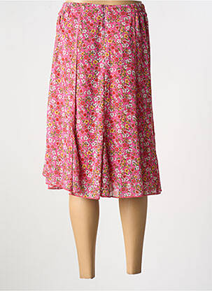 Jupe mi-longue coupe évasée rose GRIFFON femme