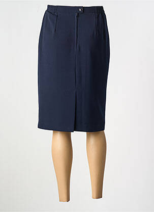 Jupe mi-longue coupe droite bleu SARAH B femme