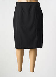 Jupe mi-longue coupe droite noir FRANCE RIVOIRE femme