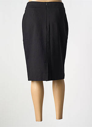 Jupe mi-longue coupe droite noir GRIFFON femme