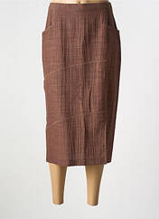Jupe mi-longue marron FRANCE RIVOIRE pour femme seconde vue