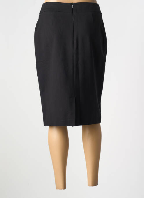 Jupe mi-longue coupe droite noir GRIFFON femme