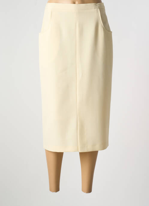 Jupe mi-longue beige FRANCE RIVOIRE pour femme