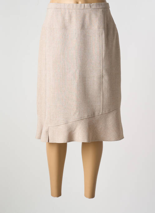 Jupe mi-longue beige GUY DUBOUIS pour femme